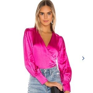 Revolve x Lovers & Friends Magenta Pink Greyson Blouse